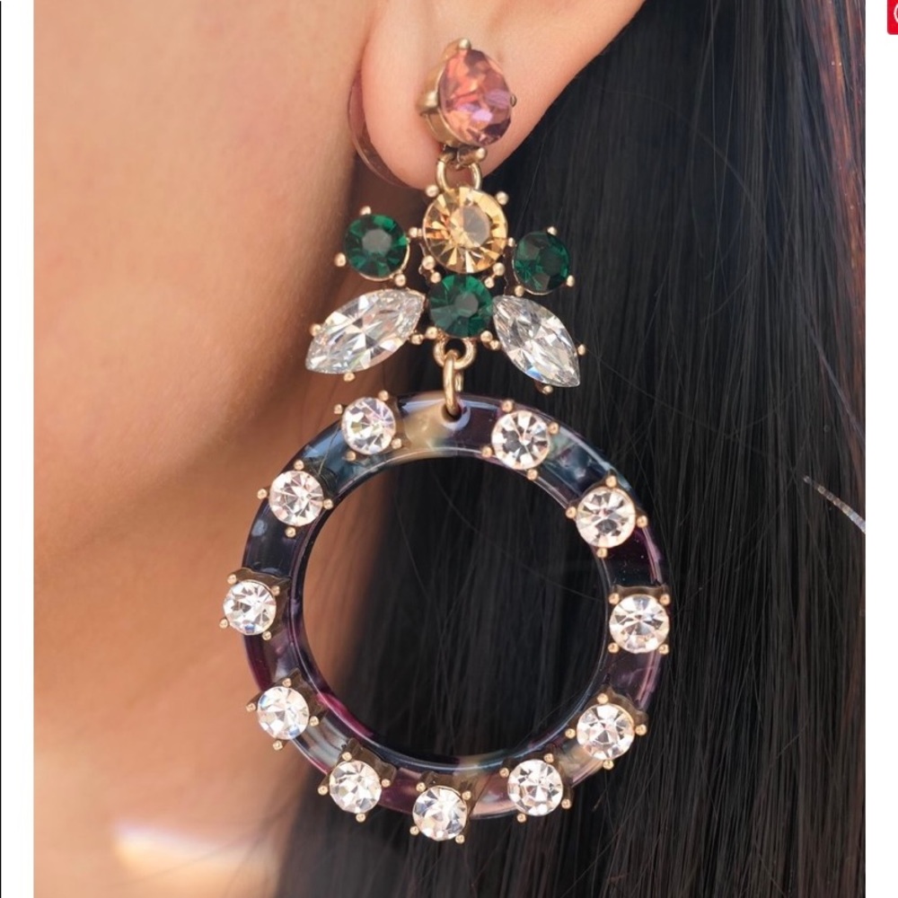 🎉HP🎉 Multi Color Rhinestone Earrings - Picture 2 of 5